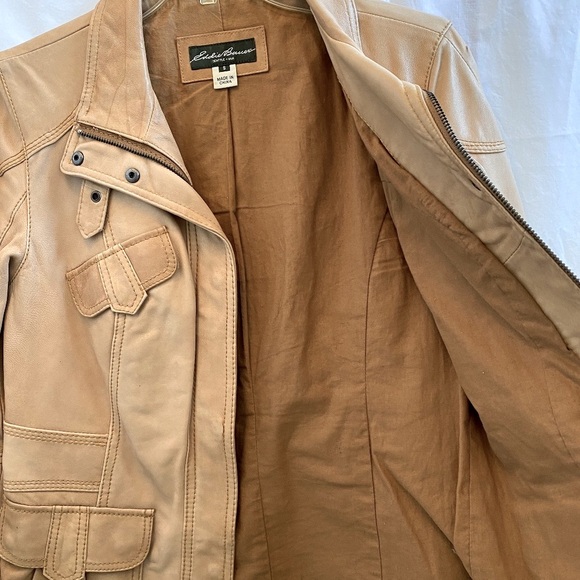 Eddie Bauer | 100% Lamb Leather Moto Jacket | Women | Size: Small - Picture 4 of 15